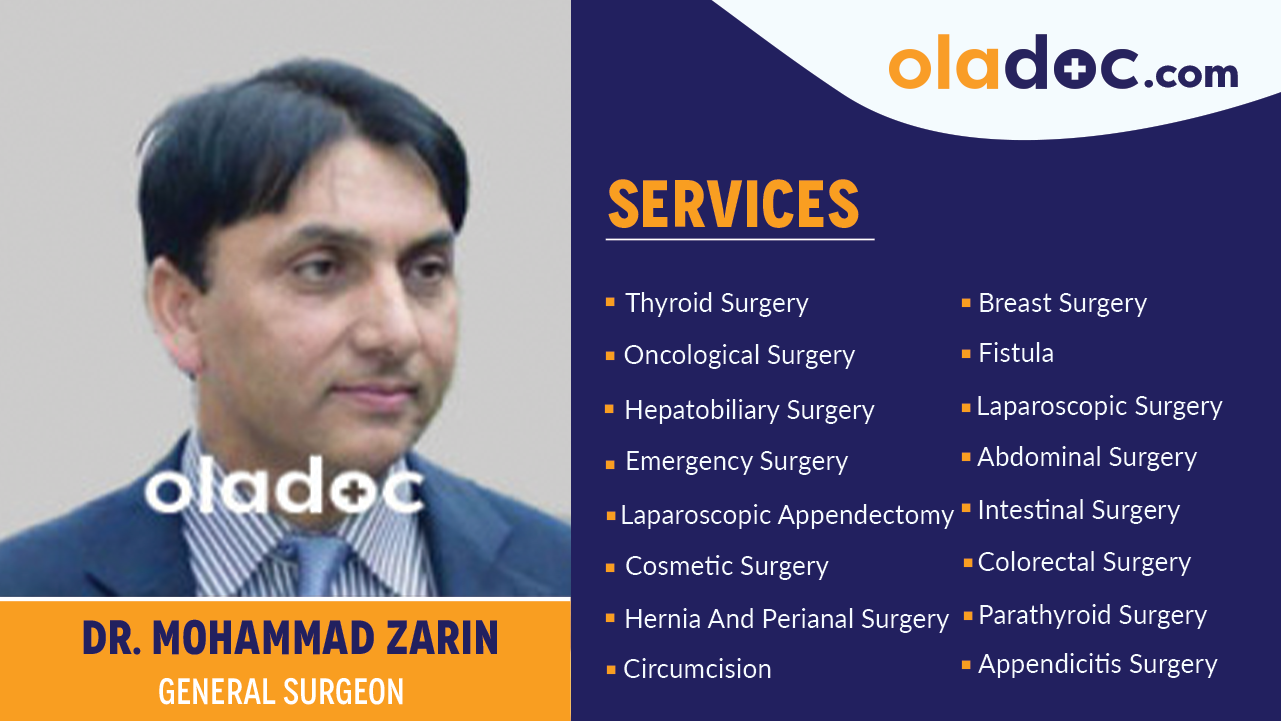 Services  provided by Dr. Mohammad Zarin